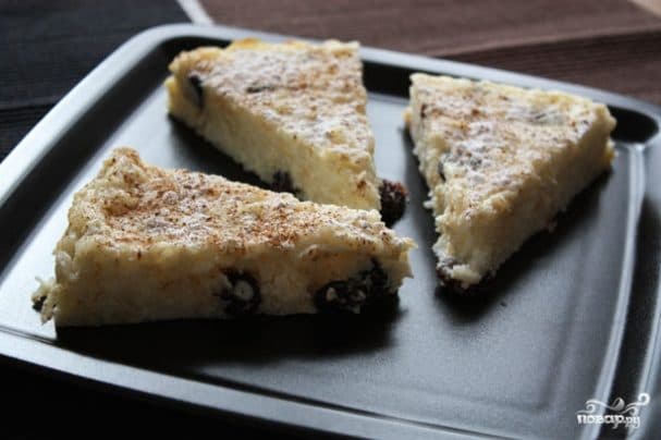 Rice casserole with cottage cheese