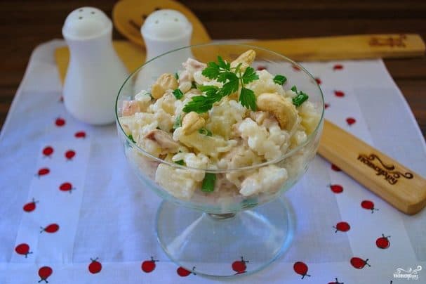 Рысавы салат з курыцай