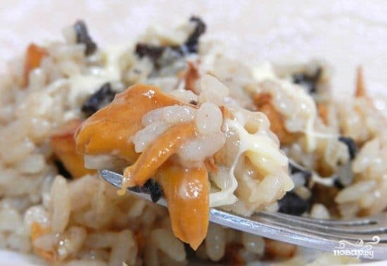 Mushroom risotto in a multicooker