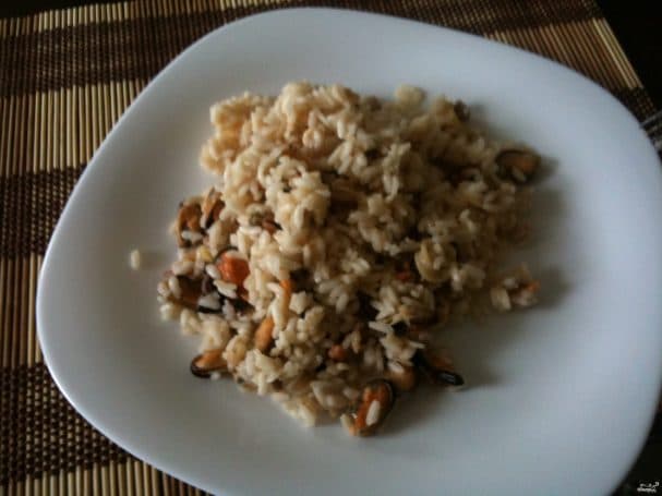 Seafood risotto Italian style