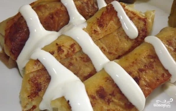 Рулеты з лаваша з печанкай
