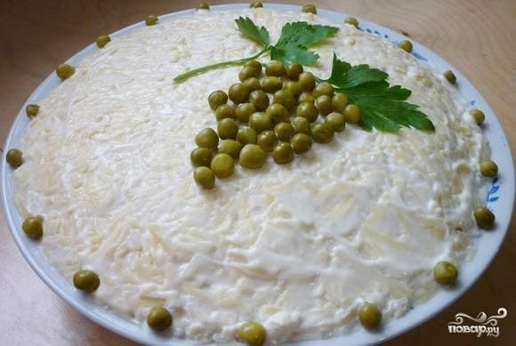 Рыбный салат с рисом