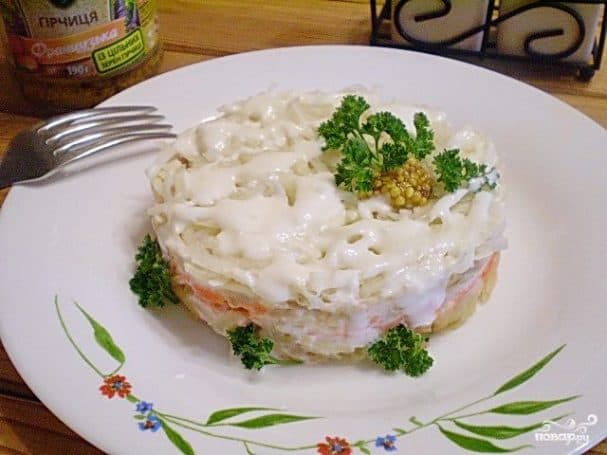 Салат адміральскі з рэдзькай