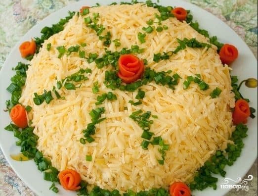Блінчастий салат з куркою
