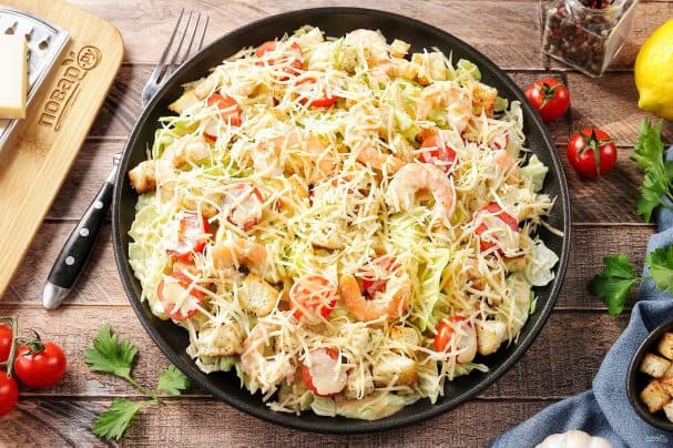 Classic simple shrimp salad