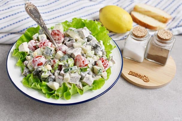 Салат с языком