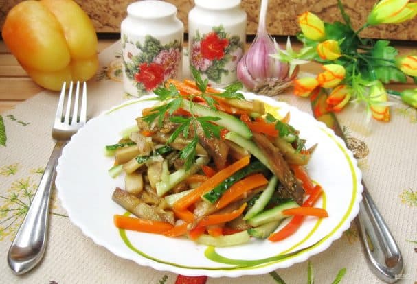 Eggplant and cucumber salad