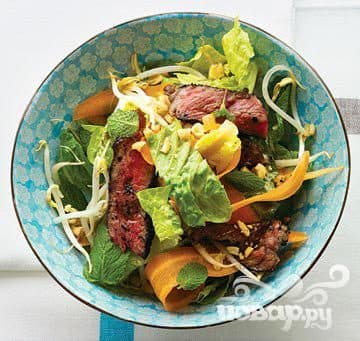 Beef, bean, and carrot salad