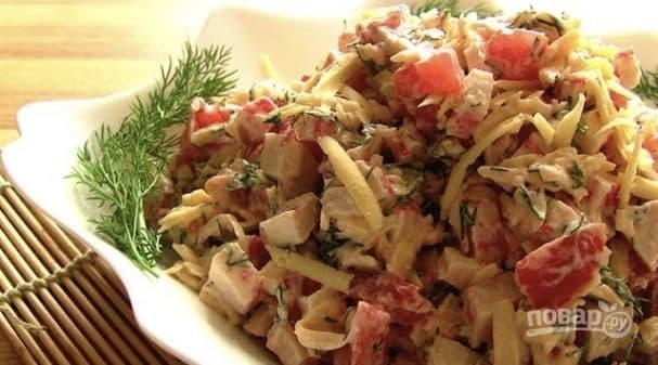 Crab stick salad