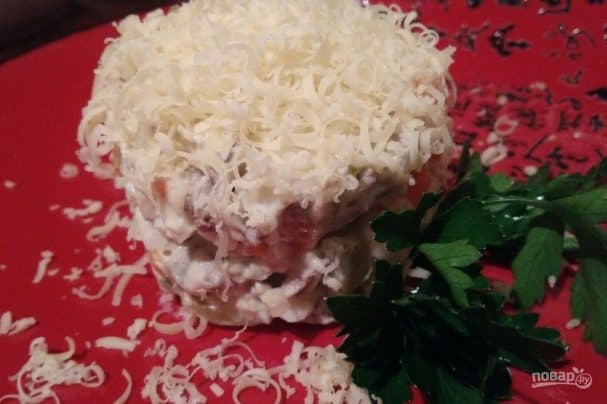 Liver and cheese salad
