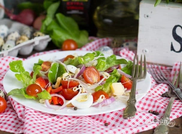 Quail egg salad