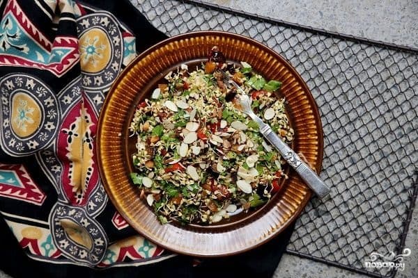 Buckwheat sprout salad