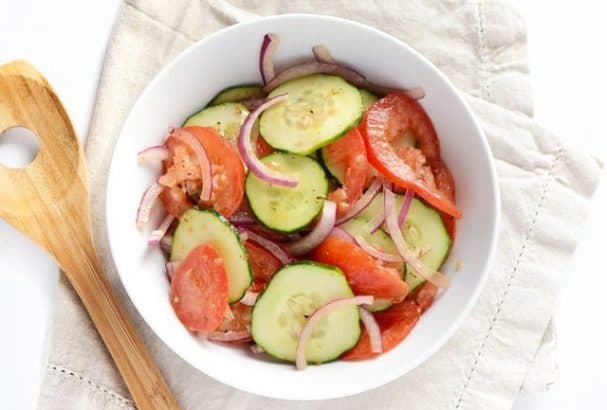 Salad made from simple ingredients