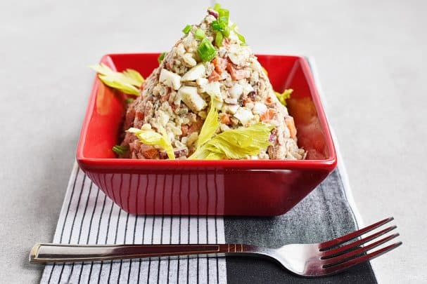 Салат из сайры консервированной