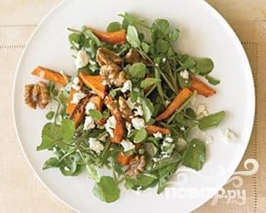 Sweet Potato Salad with Nuts and Cheese