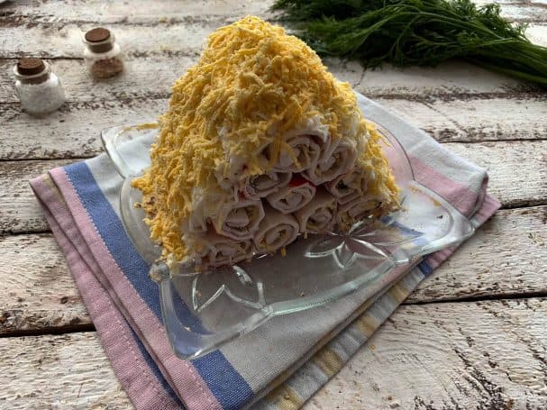 Crab stick salad