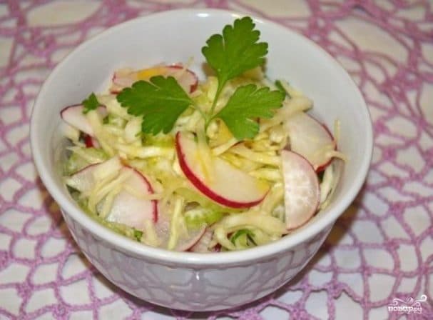 Salad for potato with meat