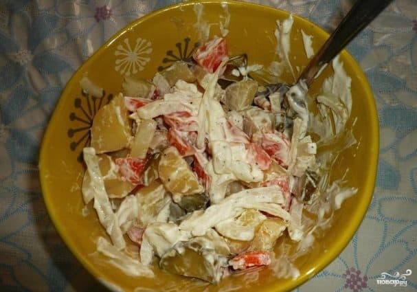 Картофельны салат з агуркамі