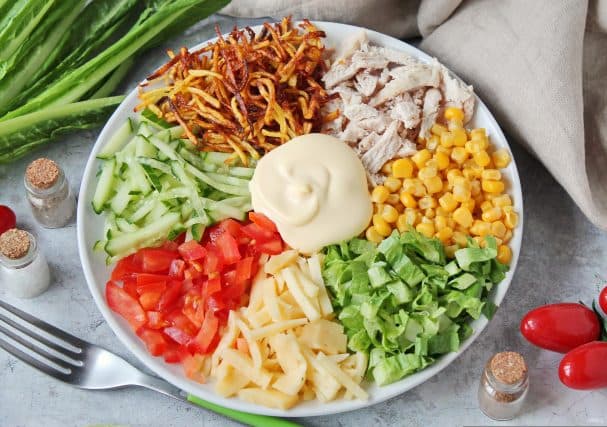 Chicken and corn salad