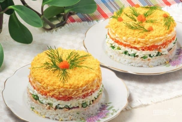 Салат (рэцэпт з рысам)