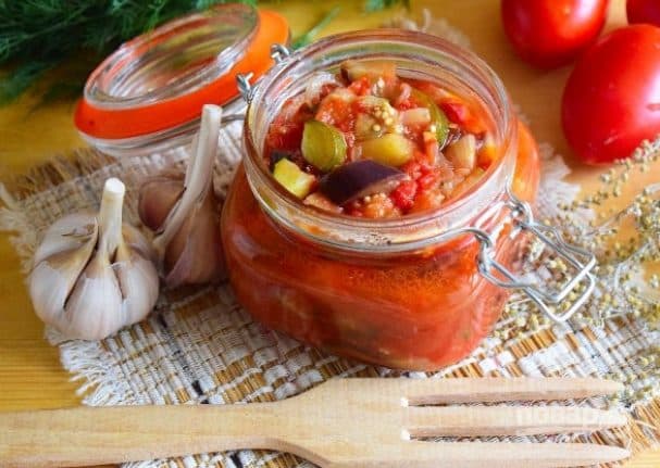 Салат на зіму з баклажанаў