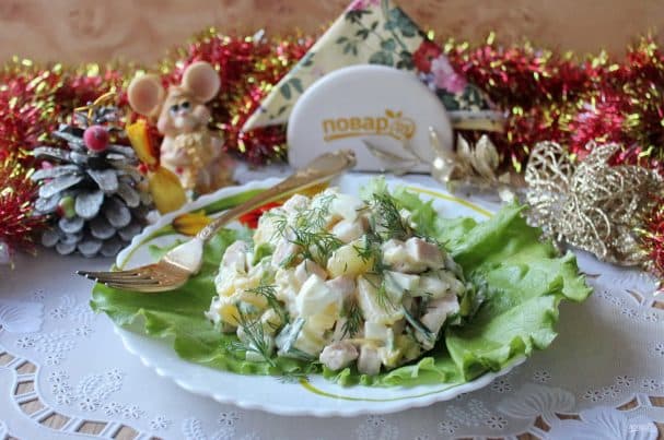 Pineapple salad for New Year's
