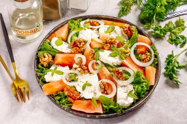 Watermelon salad by Jamie Oliver