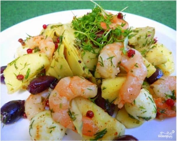 Салат с артишоками консервированными