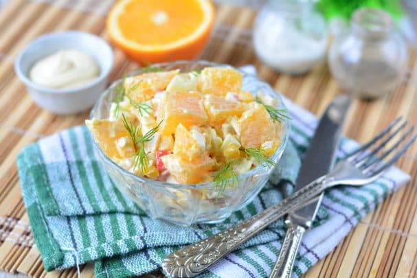 Corn and orange salad