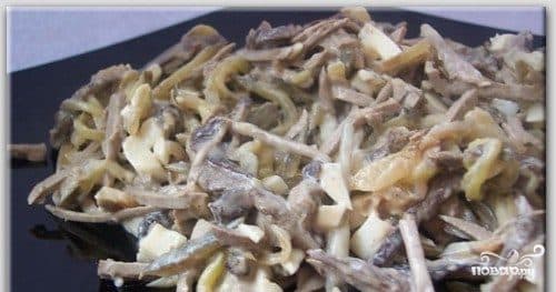 Салат із серцем і грибами
