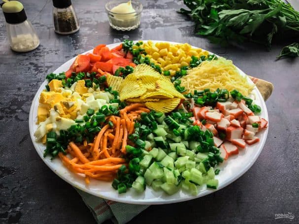 Salad with Korean-style carrots