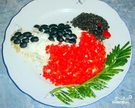 Салат Снегирь