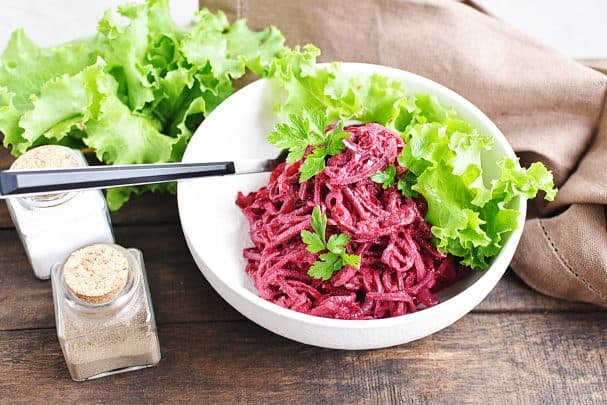 Beetroot salad with fresh beets