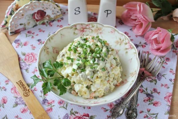 Салат з языком каровыным