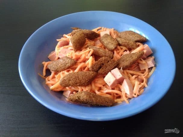 Салат з карэйскай малакой