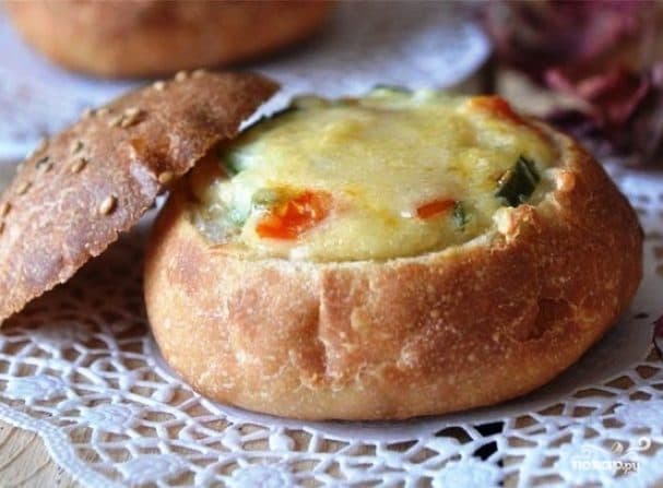 Salad in cream buns