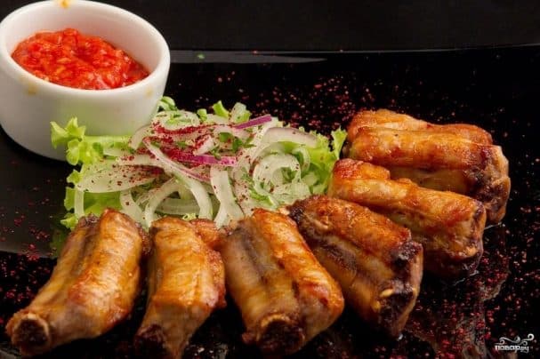 Pork spare ribs shashlik