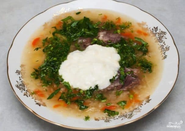 Щи из капусты со свининой