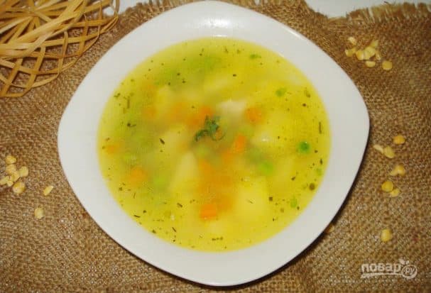 Суп гороховый постный