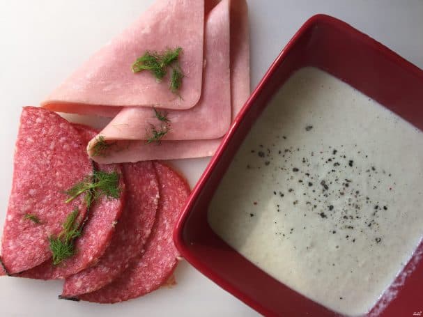 Mushroom soup on chicken broth