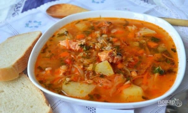 Суп з ячным крупяном
