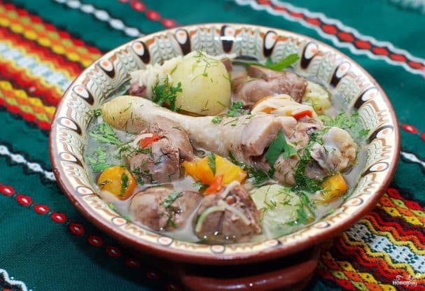Суп з курыных цётлікаў