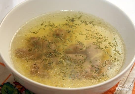 Chicken heart soup