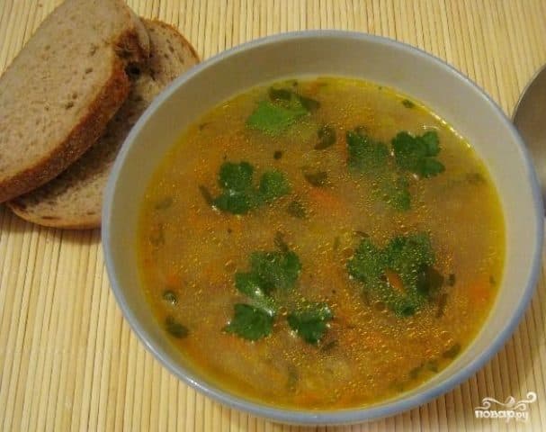 Суп з сушаных белых грыбоў