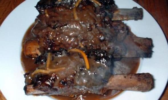 Braised ribs with Bigarade sauce
