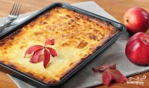 Творожная запяканка сь цёмліным малаком