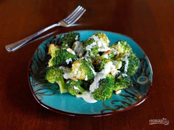Warm broccoli salad
