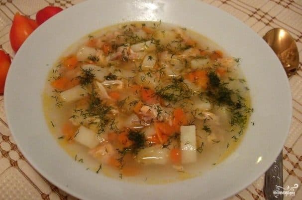 Уха из головы семги