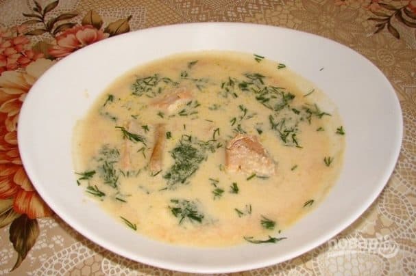 Fish soup with cream