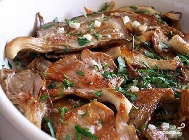 Fried oyster mushrooms